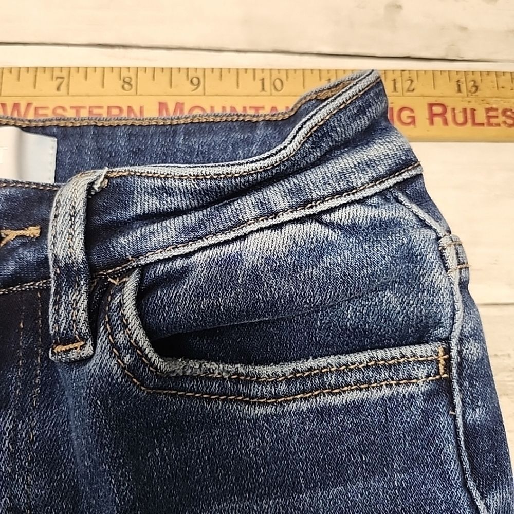 Vervet Growing High Rise Slim Straight Crop Raw Hem Women’s Size 25 - Picture 4 of 15